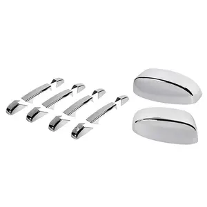 14-Piece Automotive Rearview Mirror Shell & Door Handle Trim Cover Replacement Kit for 2007-2013 Chevy/GMC Vehicles, ABS Auto Parts Accessories, Perfect Fit, DIY Install, Scratch-Proof, UV Resistant