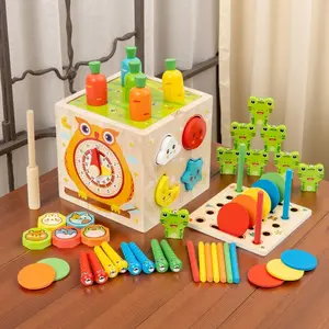 Kindergarten Animal 10-in-1 Game Treasure Box, Pulling Carrot Building Blocks, Parent-Child Interaction, Exercises Children's Fine Motor Skills Matching Toys