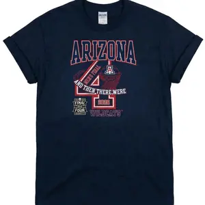 [MADE IN US] Arizona Wildcats 2026 Final Four Shirt - And Then There Were 4 Graphic Tee - Men's Basketball Commemorative GP5