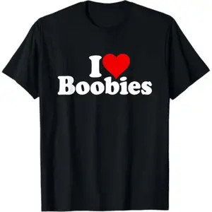 I Love Heart Boobies T Shirt