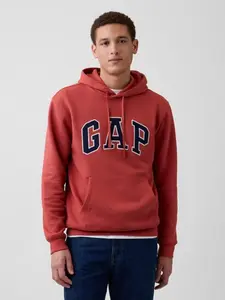 Men Adult Relaxed Gap Logo Hoodie - Terra Cotta
