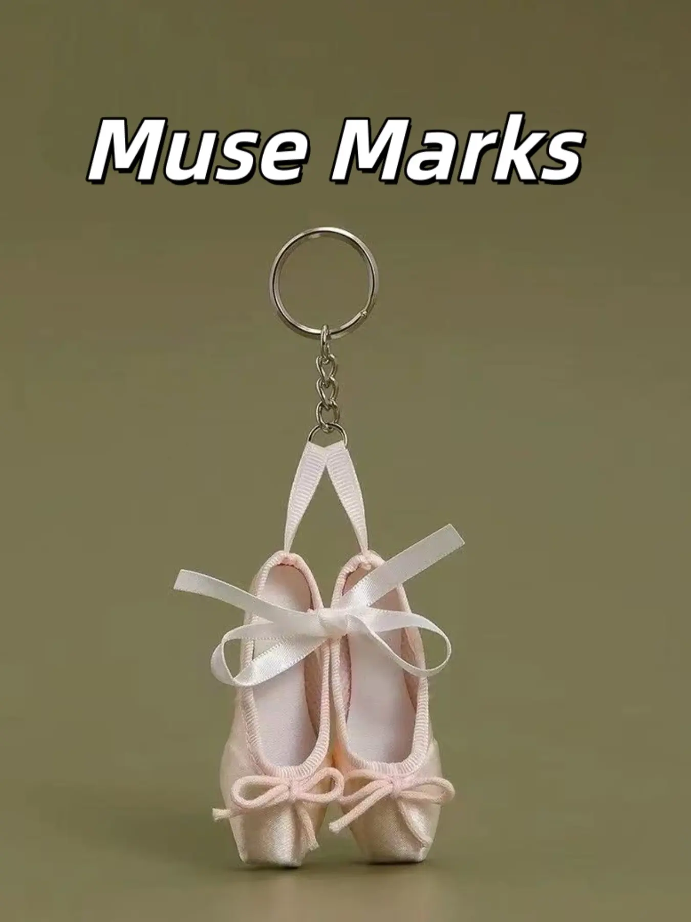 Aesthetic Mini Ballet Slipper Keychain, Satin Pointe Shoe Bag Charm, Balletcore Ribbon Backpack Accessory, Chic Handbag Decor