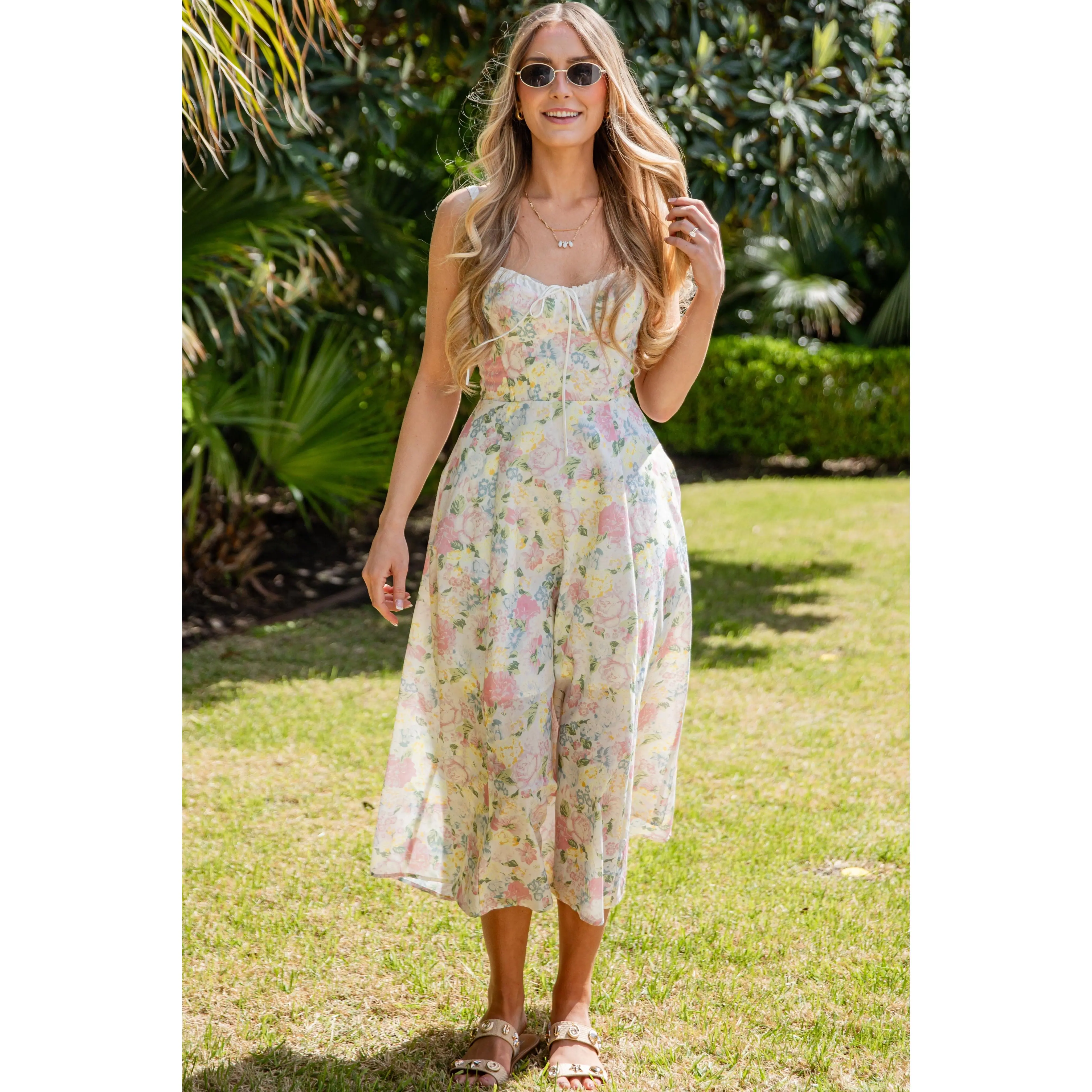 Summer Memories Ivory Floral Maxi Dress