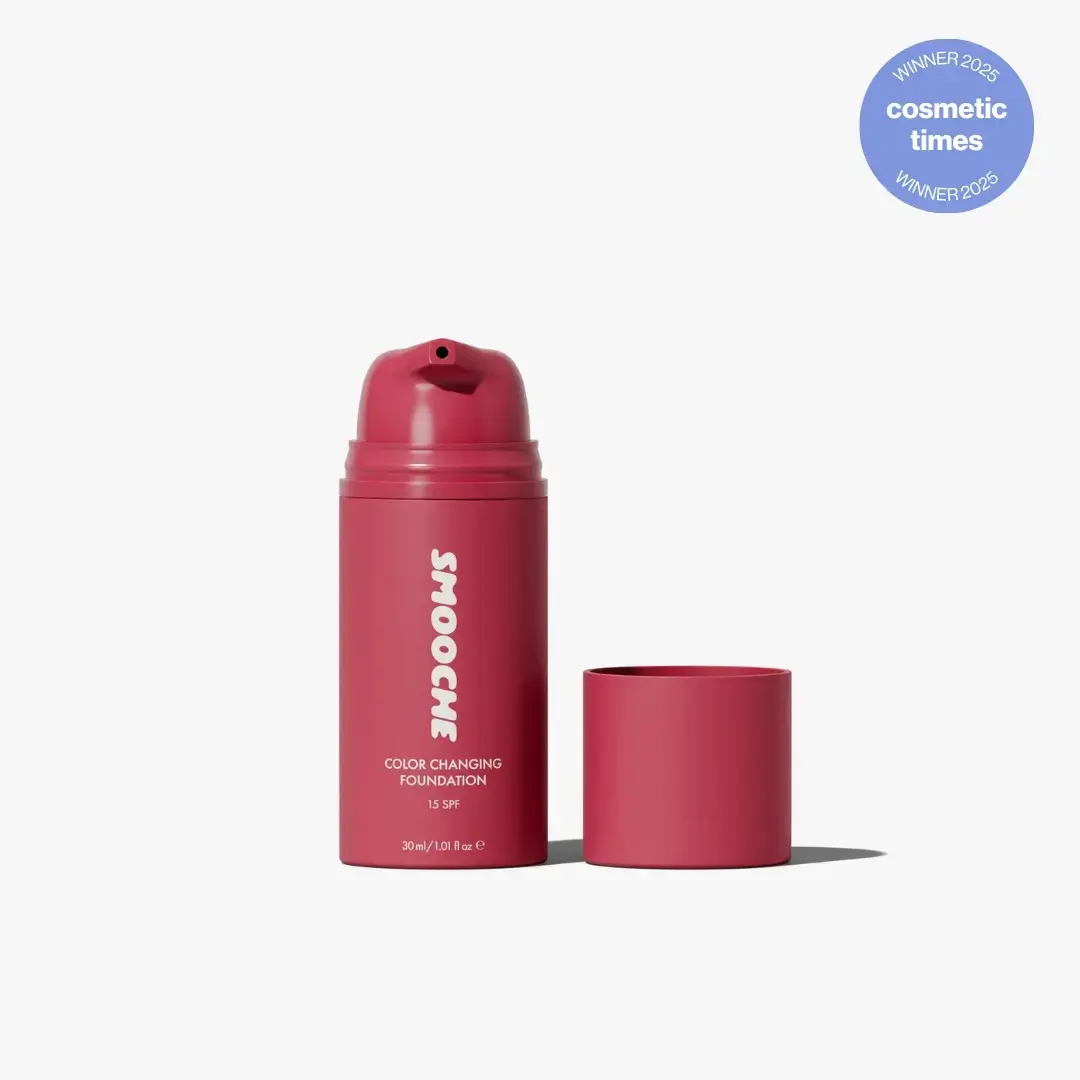 SMOOCHE Color Changing Liquid Foundation, SPF15 with Hyaluronic Acid | Lightweight Hydrating Vegan Face Makeup for Natural-Looking Coverage