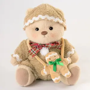 Getahug Christmas Gingerbread Man Teddy Bear | Handmade Stuffed Animal Gift