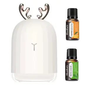 Portable deer humidifier with color LED lights, automatic shutdown, ultra quiet, suitable for sleep and relaxation