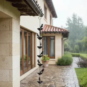 Mobile Bird Rain Chain, Suitable for Drainage Slots with Hooks, Durable & Functional Design, Perfect Addition to Your Outdoor Space