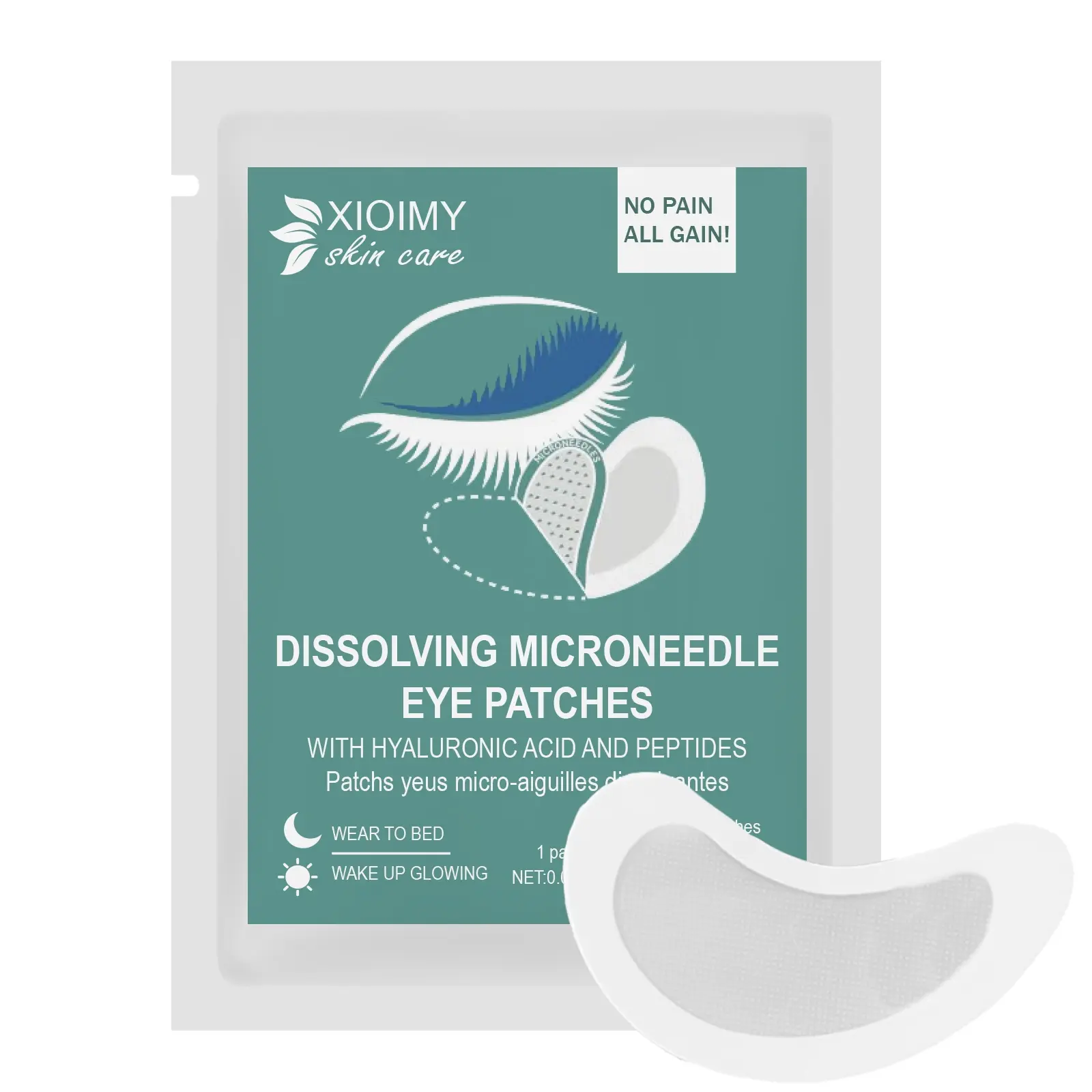 Hydrogel Under Eye Patches with Plant Extracts, Moisturizing & Firming, Brightening Effect, Suitable All Skin Types, Micro Needle Design