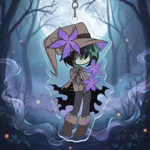 Azure Forsaken Keychain, Roblox Acrylic Charm, Kawaii Bag Accessory, Cool Collectible Gift for Fans, Aesthetic Merch for Players