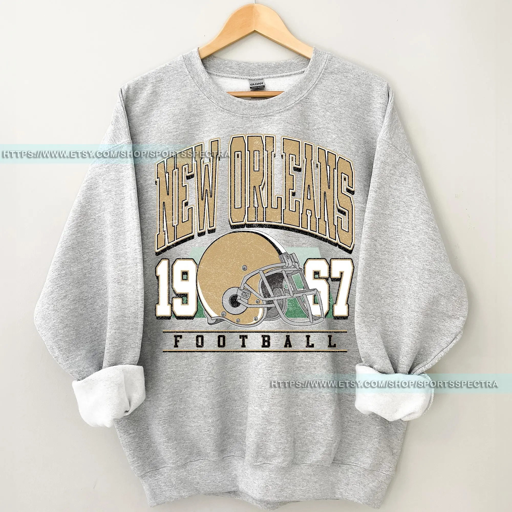 [Sale Up To 50%] New Orleans Football Vintage Sweatshirt, New Orleans Football Sweatshirt, Retro Saint Football shirt, Sunday Football, Gift For Fan, Trendy USA Cotton Fabric