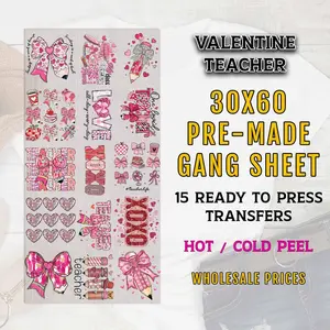 Valentines Teacher Gang Sheet, Teacher DTF Transfer, DTF Transfer Ready For Press, Valentines Day DTF Transfers, Teacher Transfers, Xoxo Dtf