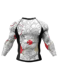 Cody Lundin Tattoo Men's Gym Compression Tshirt Masculine Sublimation Long Sleeve Rashguard BJJ jiu jitsu Boxing Jersey Custom