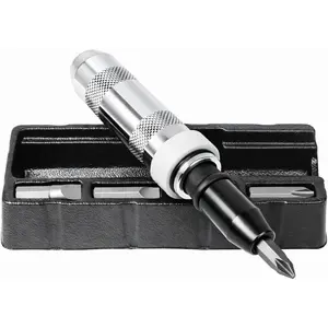 1/2 Inch Drive Impact Driver Set Extractor Tool, Slotted or Phillips Screwdriver Bits, Remove Rusted, Damaged Screws - 648002, Large Works on both right-hand and left-hand threaded fasteners.