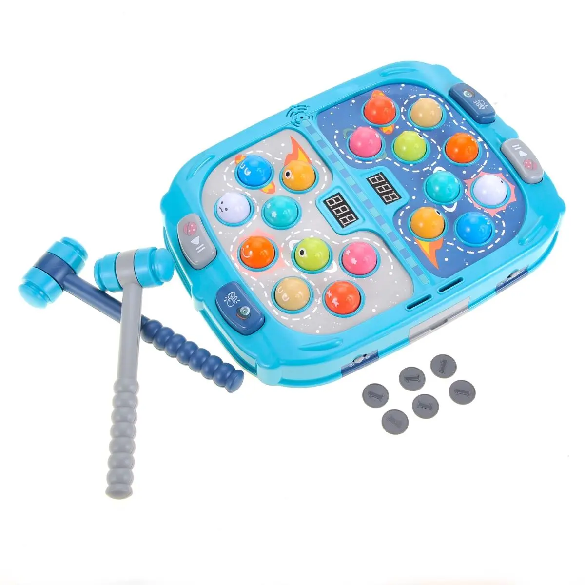 212 MAIN Interactive Whack-A-Mole Tabletop Arcade Toy for Cats - Coin Entry Feature, 2-Player Design, Tabletop Games, Toddler Learning Activities, Different Game Modes, Fun