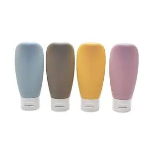 4 pcs Leak-Proof Squeeze Bottles for Travel Toiletries - Refillable Cosmetic Containers for Shampoo, Conditioner, Lotion, and Body Wash Plastic Container Travel Dispenser Bottle