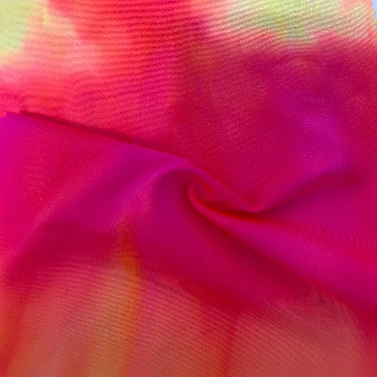 Tie Dye Nylon Spandex Fabric