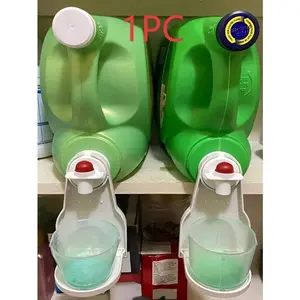 A laundry detergent cup holder and liquid detergent dispenser that eliminates concerns about mess or leakage, keeping your washing machine, dryer, and laundry room floor clean and tidy, suitable for most bottle sizes