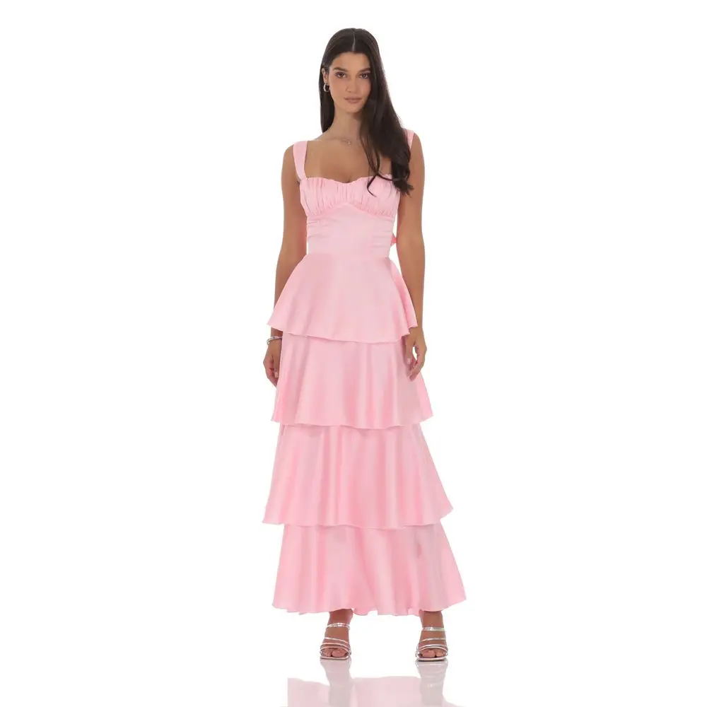 strapless open back dress Vintage 70s Coquette Stand Collar Dress Customize Size / Apricot I Retro Fairy