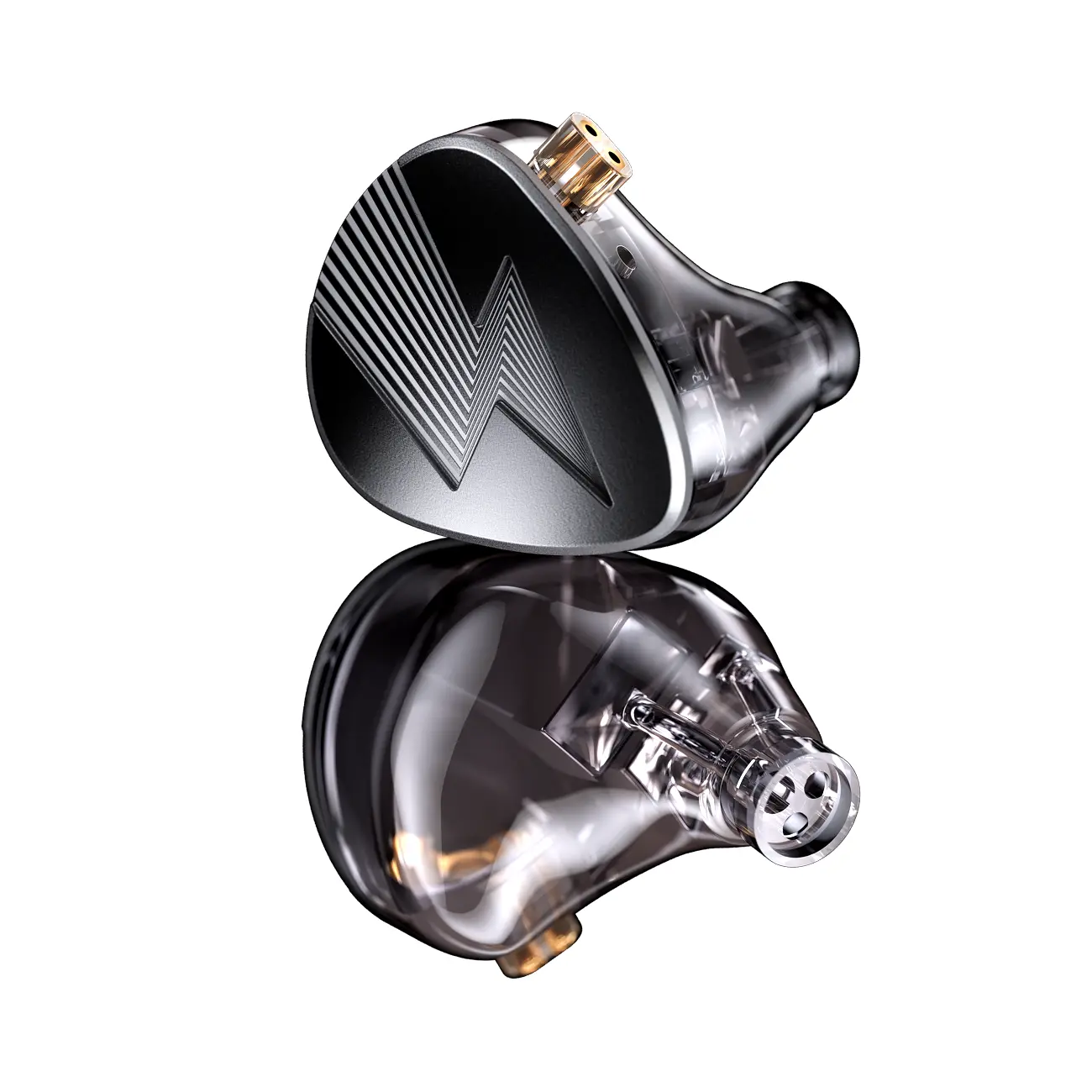CLE CLO CC10 Hybrid In-Ear Monitors - 5BA 5-Driver HiFi Wired In Ear Headphones, Stainless Steel Faceplate, Detachable Cable, 3.5 mm Jack, HiFi Aesthetic Earbuds for Musicians, Laptops/Tablets, Game Console, Not Water Resistant Audio Accessory