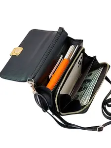 Women's Crossbody Bag, Soft PU Single Shoulder Bag, Adjustable Strap, Large Capacity, Multi-Functional Fashion Phone Wallet, Ideal for Shopping and Dates