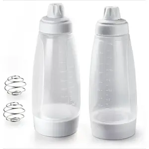 Camp Kitchen Pancake Batter Dispenser with Blender Ball, Large Capacity Squeezing Bottle for Baking (Pancakes, Waffles), Easy Cleaning Baking Utensil
