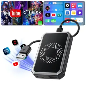 3-In-1 Magic Video Box for Streaming Youtube/tiktok, Wireless Carplay Adapter Dongle with USB Drive, Compatible with Oem Cars