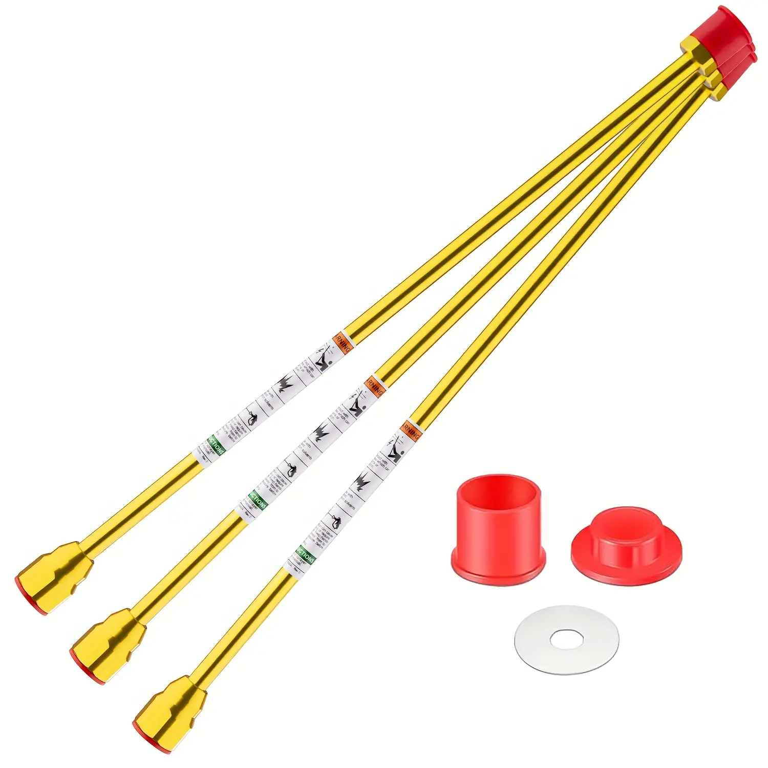 3 pcs Yellow High-Quality Airless Paint Sprayer Tip Extension Pole Extension Rod Sprayer Attachment for Airless Painting Spray Guns (50cm/19.7in*3 PCS)