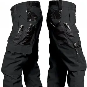2025 Outdoor Multi-Pocket Tactical Wear-Resistant and Waterproof Work Pants – Spring/Autumn New Arrival, Black, Unisex