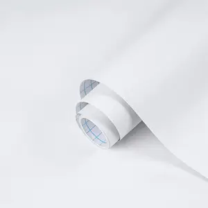 Premium Thick White Peel and Stick Wallpaper, 17.7x78.7" - Minimalist Embossed PVC Vinyl Contact Paper, Waterproof, Easy to Install, Renter-Friendly, Indoor Use for Bedroom, Countertops