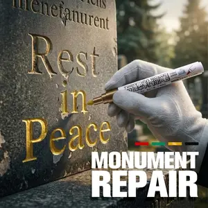 4 Colors Tombstone Marker Pen Professional Inscription Repair, Color Touch-up Waterproof and Fade-resistant Repairing Decorating, Paint Pens Markers