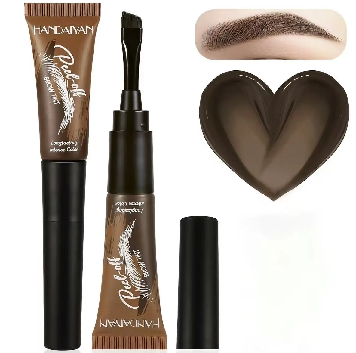 Long-Lasting Wild Brow Tint – 5-Color Tear-Off Formula, Waterproof, Non-Fading & Effortlessly Precise for Bold, Natural-Looking Brows