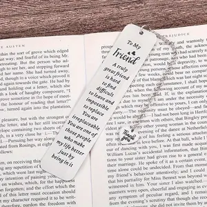 5 Stainless Steel Engraved Bookmark Set, Inspirational Gift for Friends, Perfect for Birthdays and Holidays, Durable and Stylish Bookmarks