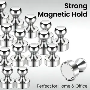 LOVIMAG Fridge Magnets 8 PcsRefrigerator Whiteboard Small StrongMagnet Classroom Kitchen AccessoriesDecorative Locker Set Decor Must HavesOffice Calendar Refrigerador MagneticCute Crafts Silver