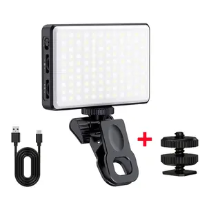 LED Selfie Light Phone Fill Light 120 LED 3000Mah Rechargeable Portable Video Light for Tiktok Vlog Video Conference Selfie T-WOLF