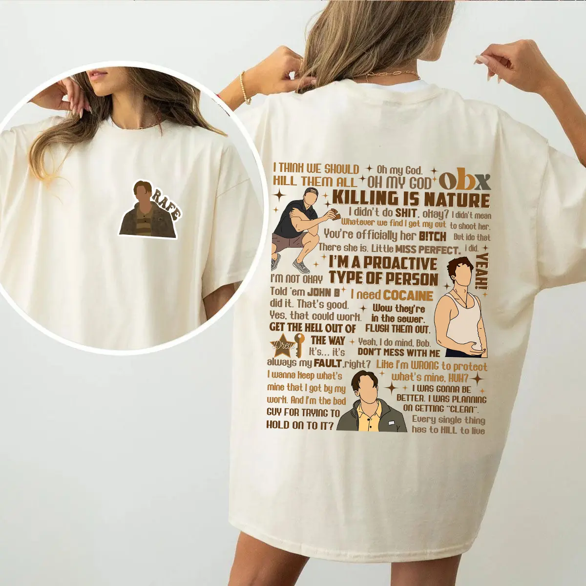 [2 SIDED] OBX4 Rafe Caamer0n Sayings Line Pogues T-Shirt Sweatshirt Hoodie, Drew OBX P4L Shirt, Kooks Shirt, 0uter Banks Hoodie Top Top