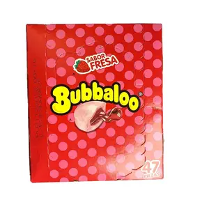 Bubbaloo Chicle / Gum - 47 Pieces - Chewing Gum with Syrup Inside - Individual Wrapped - Fun and Fresh Breath Snack