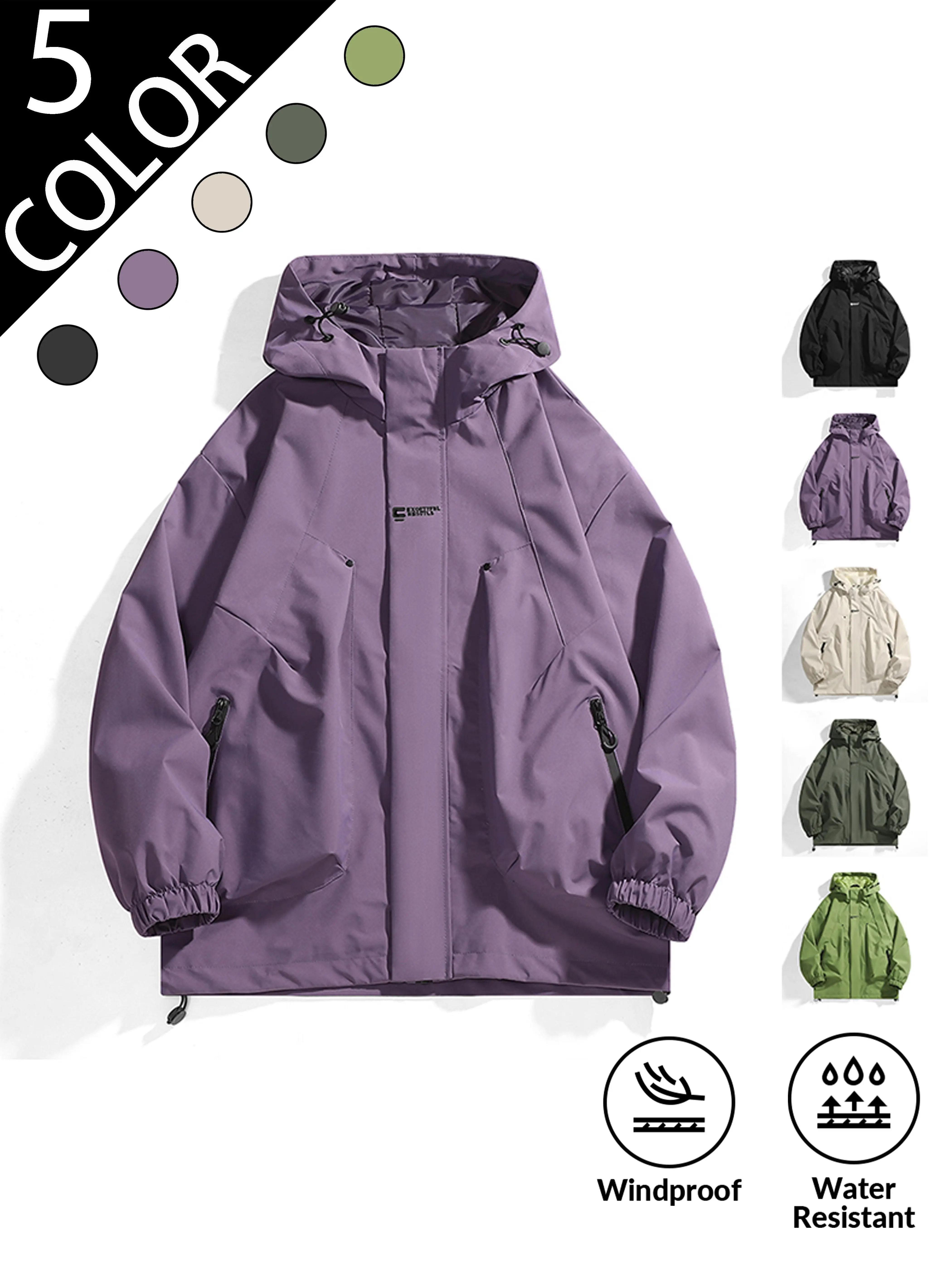 Unisex Outdoor Jacket, Casual Single-Layer Windproof Lightweight Clothes for Spring, Autumn, Climbing and Team Wear