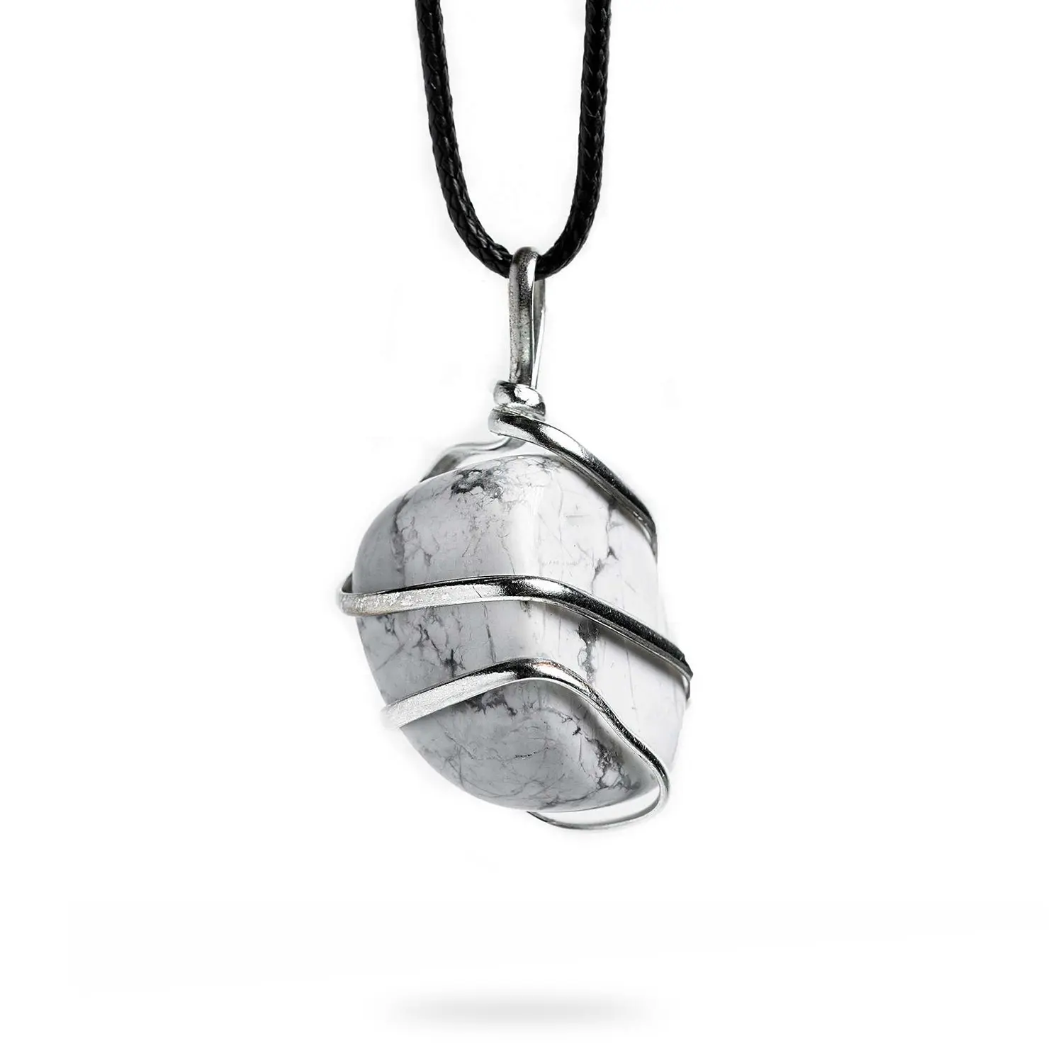 AYANA Handmade Howlite Tumbled Necklace for Calm, Patience & Sleep – Soothing Crystal for Crown Chakra Healing, Ideal for Gemini & Virgo Energy
