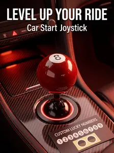 Push Start Button Cover,Car Joystick,Car Push to Start Button Rocker,Joystick Car Starter Protector,Metal Ball-bar Automotive One-Touch Push to Start Accessorie