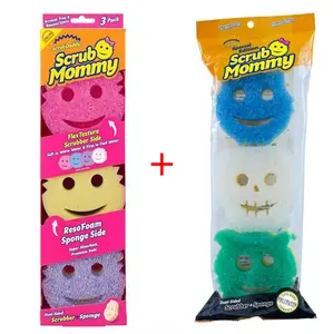 Scrub Daddy 3 Scrub Mommy Sponges & 3 Scrub Mommy Special Edition Kitchen Sponges - Scratch-Free for Dishes & Multipurpose Cleaning - BPA Free & Made with Polymer Foam - Stain & Odor Resistant (8 Pack)