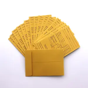 100pcs/package 100g Golden Kraft Paper Salary Bags, Cash Envelopes, Coin Envelopes, Gift Envelopes, Vintage Envelopes, Customizable Envelopes