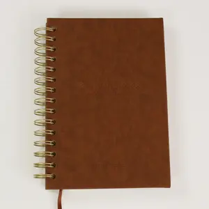 Church Notes Journal - Brown Faux Leather Spiral - EXTRA MARGIN SPACE Edition - Sermon Notes Doodling or Drawing Notebook - Organize Scripture, Key Takeaways, Notes, and Application Questions