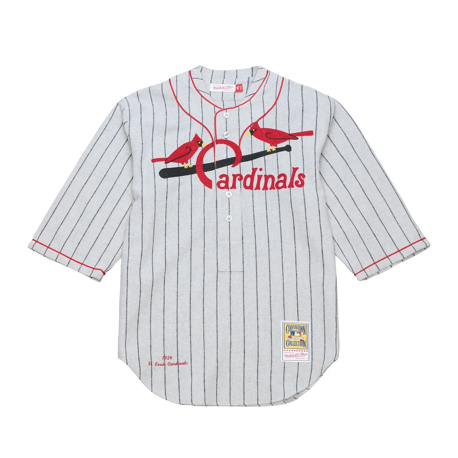 St. Louis Cardinals 1926 Gray Authentic Pinstripe Jersey MLB Throwback Baseball Cooperstown Fan Gear Mitchell & Ness