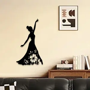 1pc Spanish Dancer Metal Wall Art, Spanish Dancer Statue Mural, Perfect for Dance Studio, Flamenco Corner, Passionate Wall Decor, Spanish Festival Decor, Ideal Gift for Dance Lovers