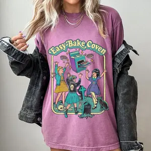 Easy Bake Coven 90s Horror Movie Fan Oversized Vintage T Shirt, Halloween Tee