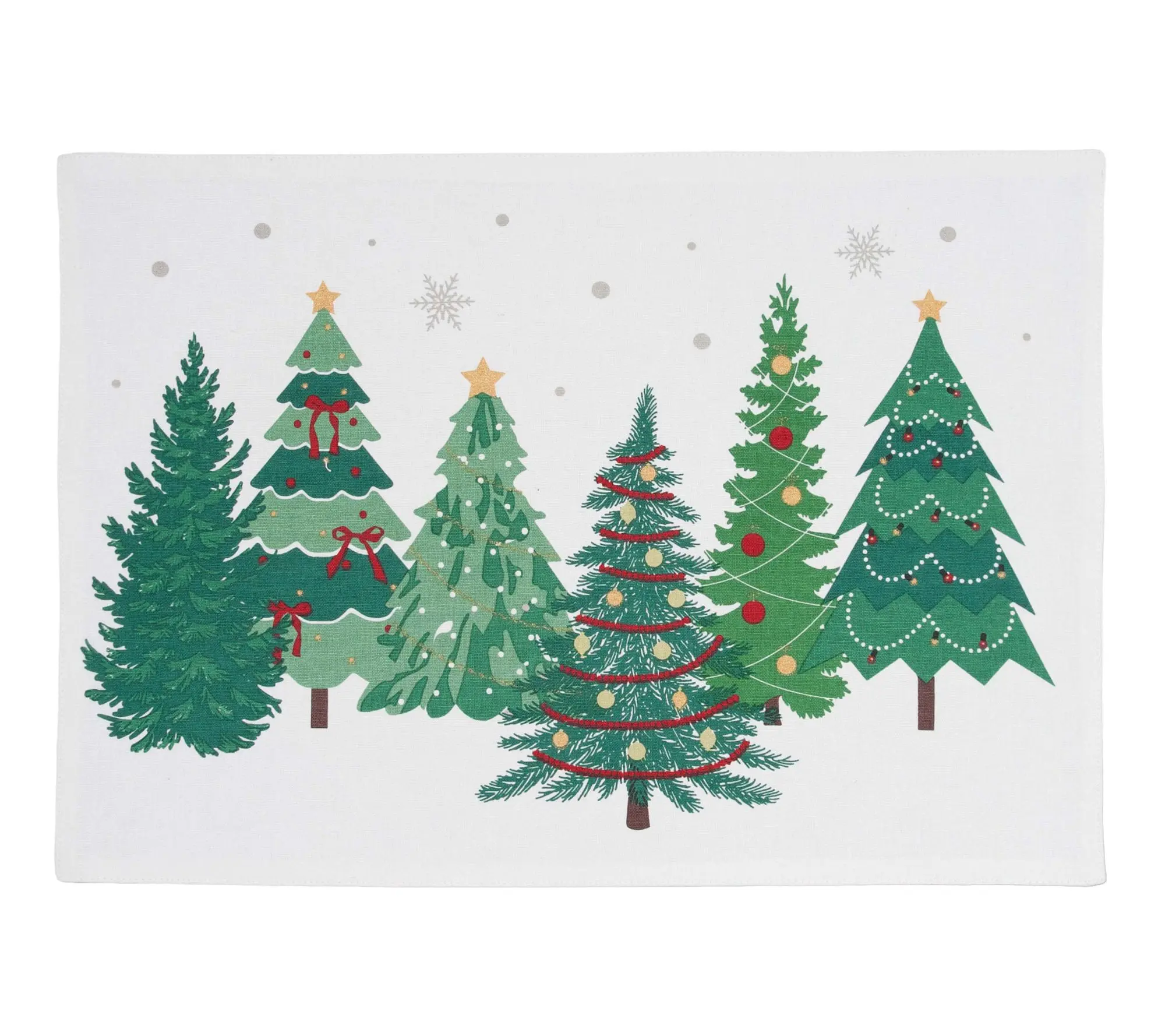 Christmas Fores t Botanical Set of 6 Placemats by Valerie