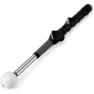 Golf Swing Trainer, Adjustable Golf Training Aid with Impact Sound, 38-60cm/15-24in Retractable Design for Grip Power Practice