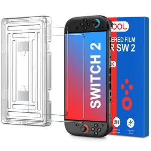 Screen Protector Tempered Glass Compatible with Nintendo Switch 2 (2025), 2 Pack Transparent HD Clear Anti-Scratch Switch 2 Screen Protector Skin Set for Nintendo Switch Accessories