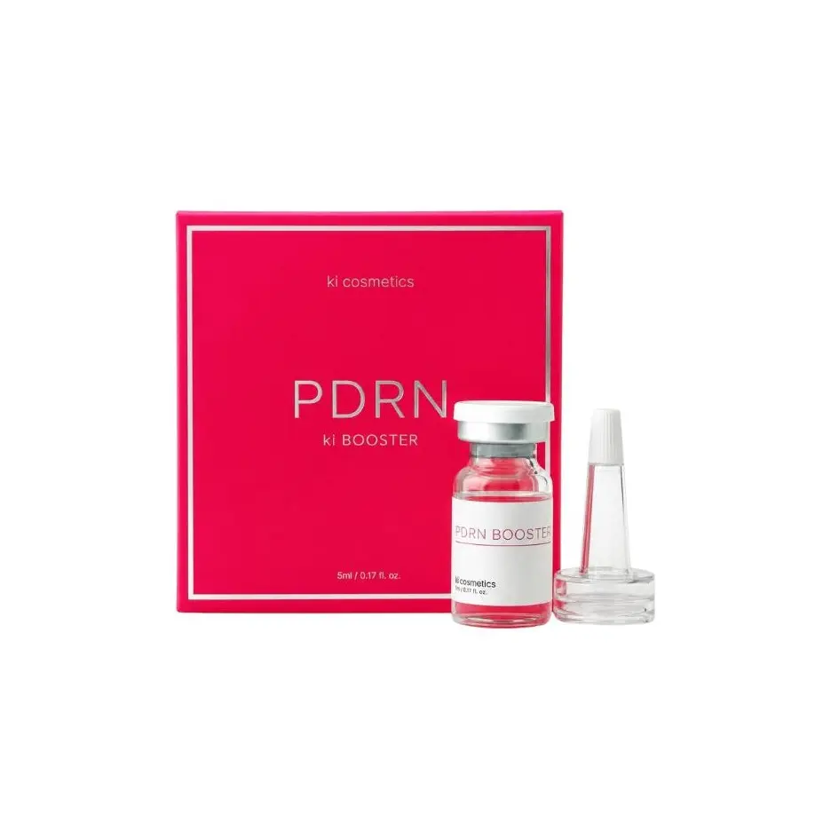 KI COSMETICS PDRN Booster Korean K-Beauty Repair Ampoule Serum, Salmon DNA & Collagen Facial Booster for Damaged Skin Barrier, Dryness, Fine Lines, Firm-Looking Skin, Hydrating Renewal Care, Glass Skin Glow, Smooth Radiant Finish