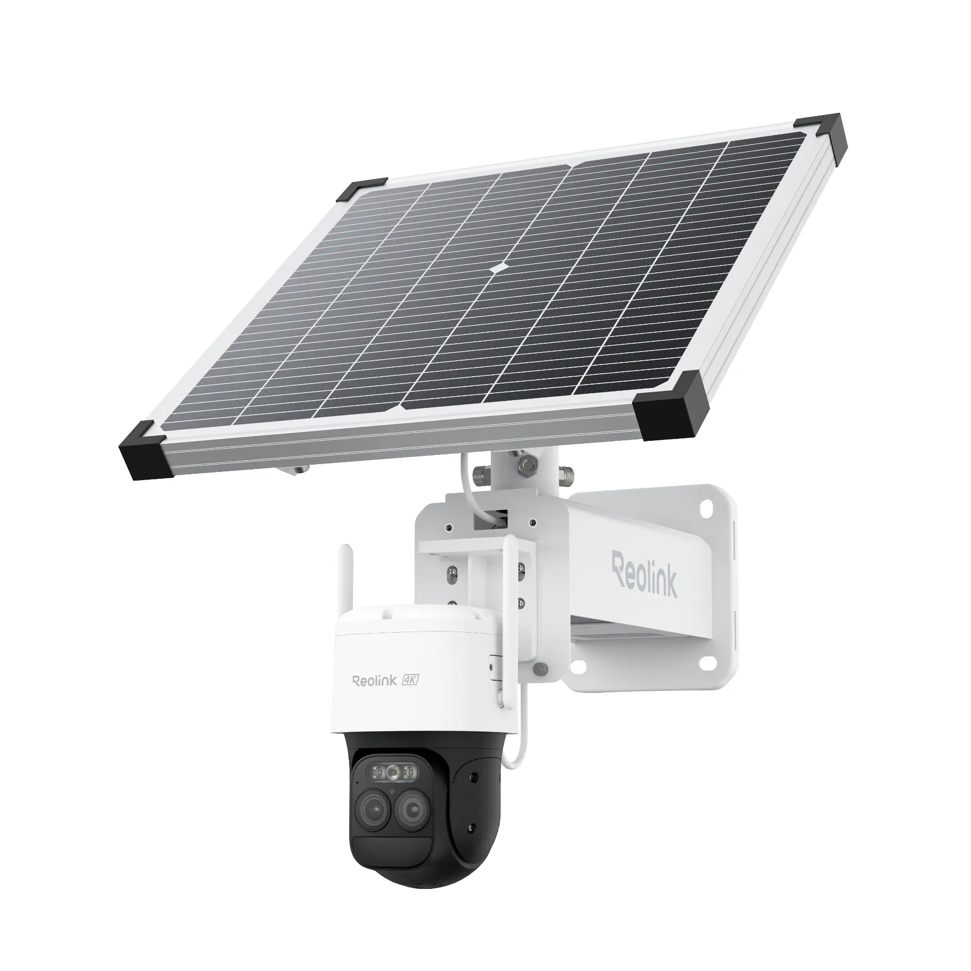 Reolink TrackMix LTE Plus 4G LTE Security Camera with 30W Solar Panel, 4MP Dual-Lens PTZ Auto Zoom Tracking, 24/7 Recording, ColorX Night Vision, 92Wh Battery Pack, Speaker, Remote Monitor, Micro SD Card Support & Charging Capability, 2-Way Audio, 21 Days